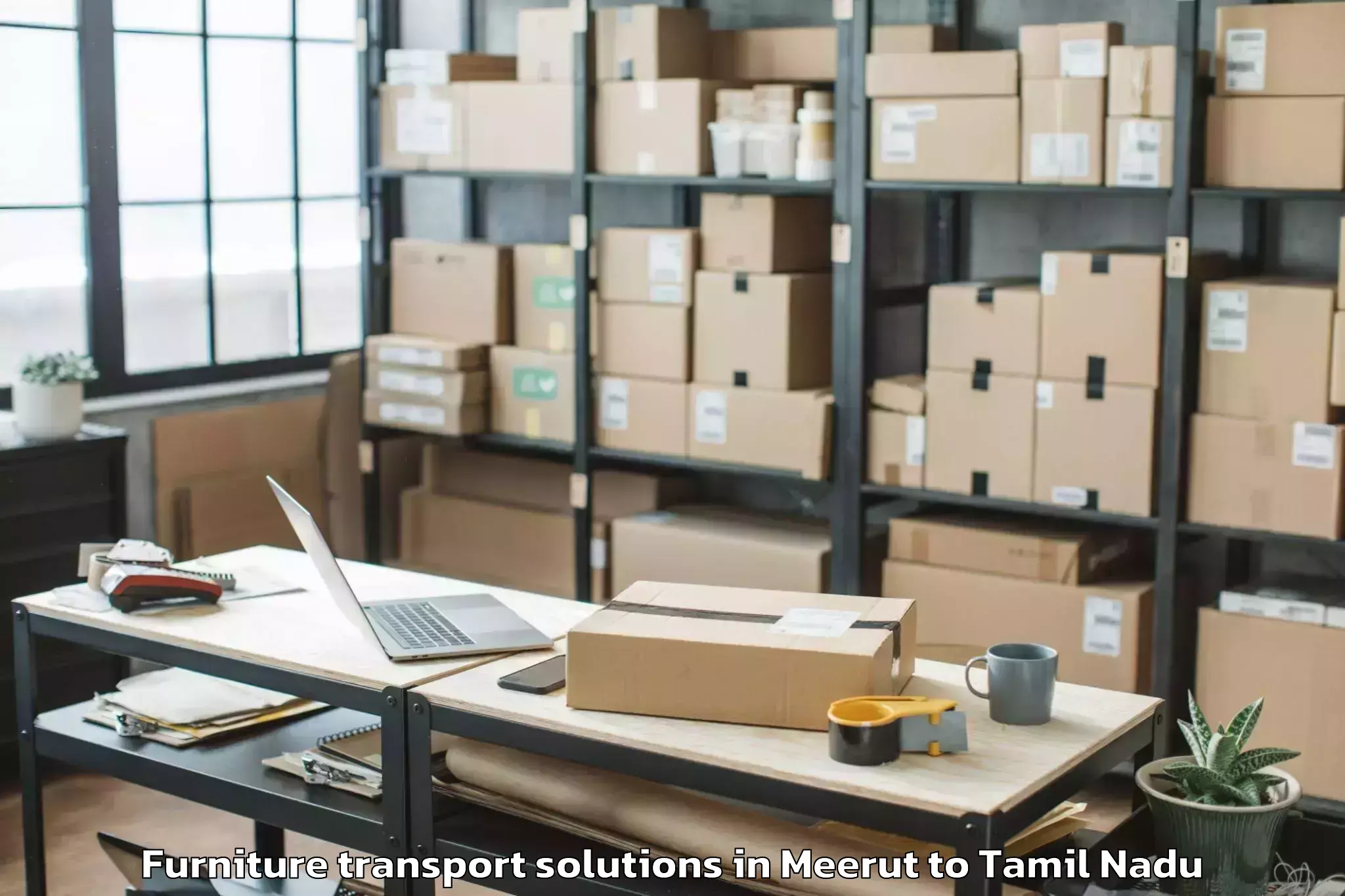 Expert Meerut to Theni Furniture Transport Solutions